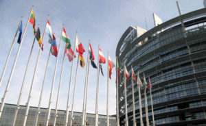European flags outside the European Parliament. Photo: Wikipedia