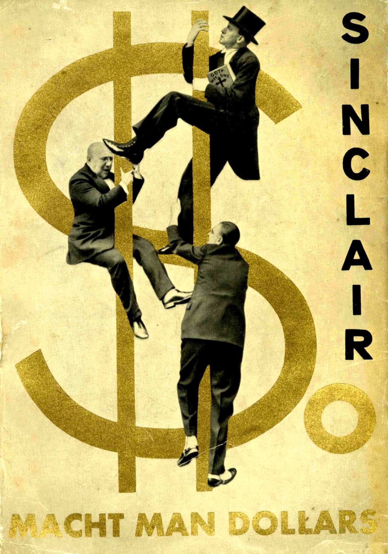 John Heartfield's book cover of Sinclair's book "Mountain City" (1931) published after the 1929 Crash