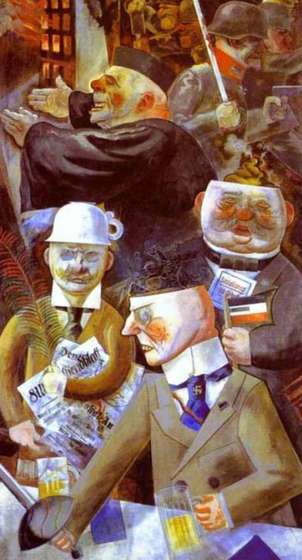 George Grosz "Pillars of Society" (1926), his vision of Weimar Germany's 1%
