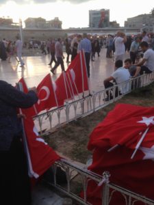 Lucrative trade: flag-selling in Taksim