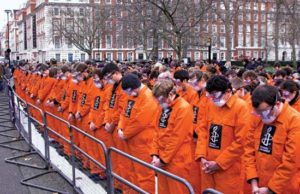 Protestors in front of the US Embassy in London demand the closure of the Guantanamo prison camp. © Pres Panayotov/Shutterstock.com