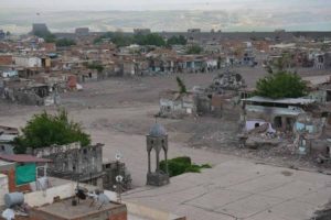 The Kurd city of Diyarbakir (Sur) after the attack of Turkish forces.