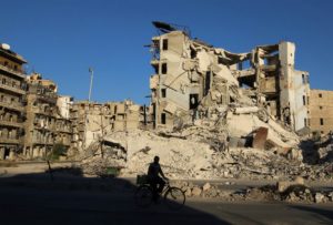 The rebel-held Tariq al-Bab neighborhood of Aleppo in September.