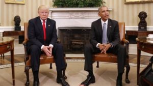 President Barack Obama meets with President-elect Donald Trump in the Oval office