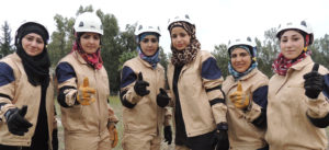 Women from the White Helmet Civil Defense Force (source: http://www.mintpressnews.com) 