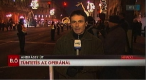 The broadcast of the public television about the 2012 demonstration in front of the State Opera. Source: hir24.